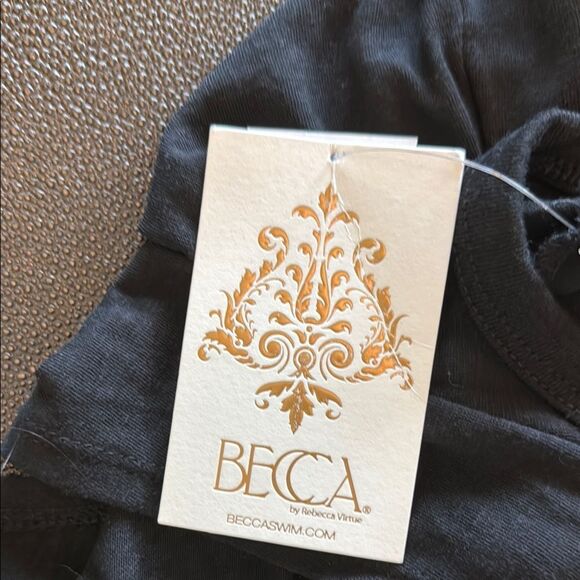 BECCA Black Sleeveless Jumpsuit with Wide-Leg Cropped Pants Cover up size Large - Picture 6 of 9